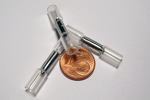 Stossverbinder transparent für 0,1-0,5mm², schrumpfbar